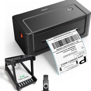 Shipping Label Printer - 4x6 Direct Thermal Label Printer with Label Holder